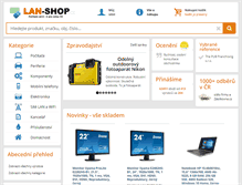 Tablet Screenshot of lan-shop.cz
